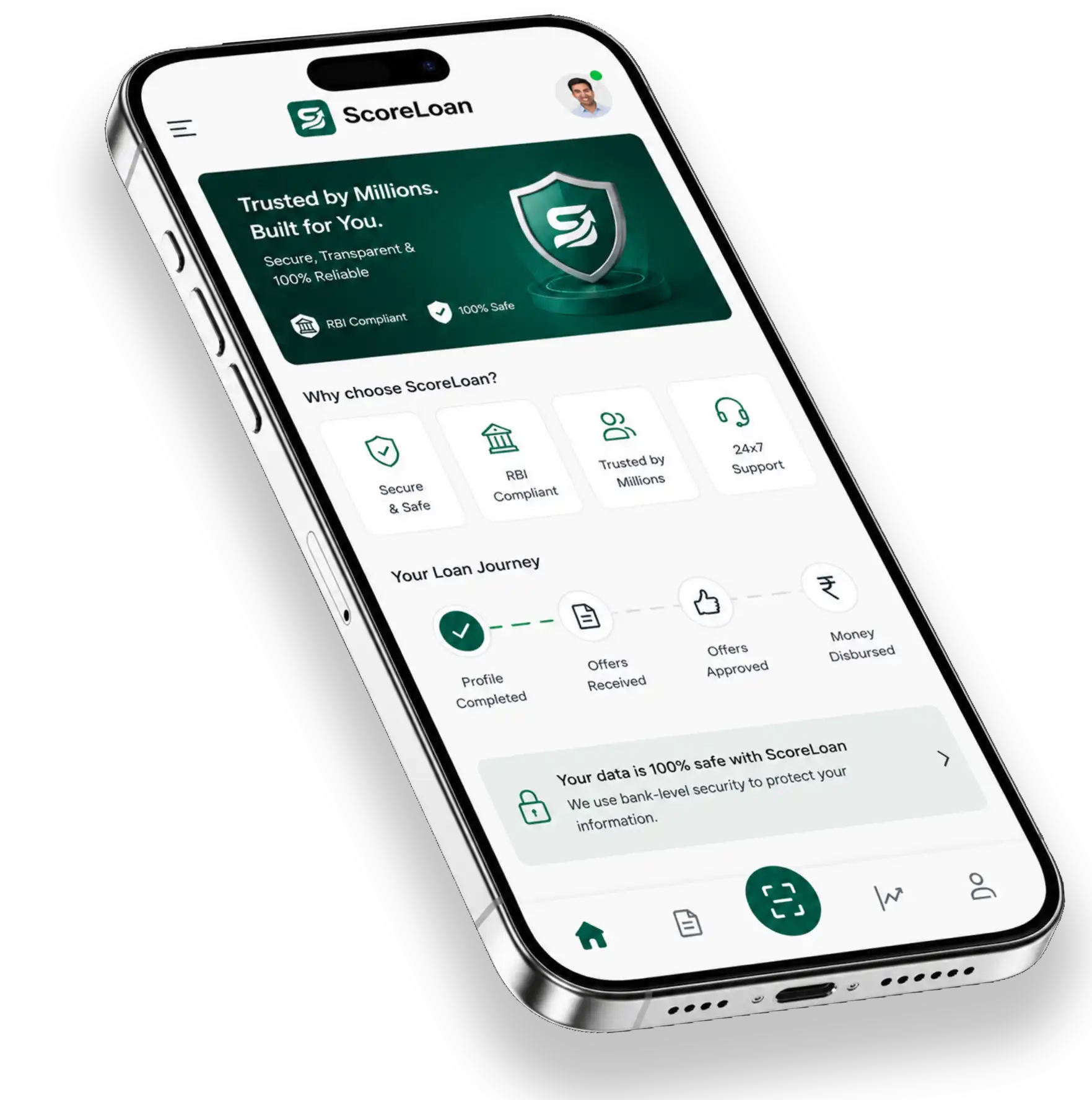 Scoreloan digital platform for online loan applications and financial solutions in India